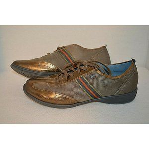 Rockport Women's Stripe Casual Brown Walking Shoes Size 8.5 M